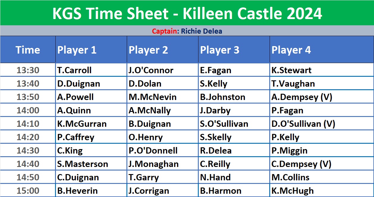 Tee Times for Killeen 2024
.